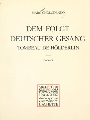 cover image of Tombeau de Hölderlin